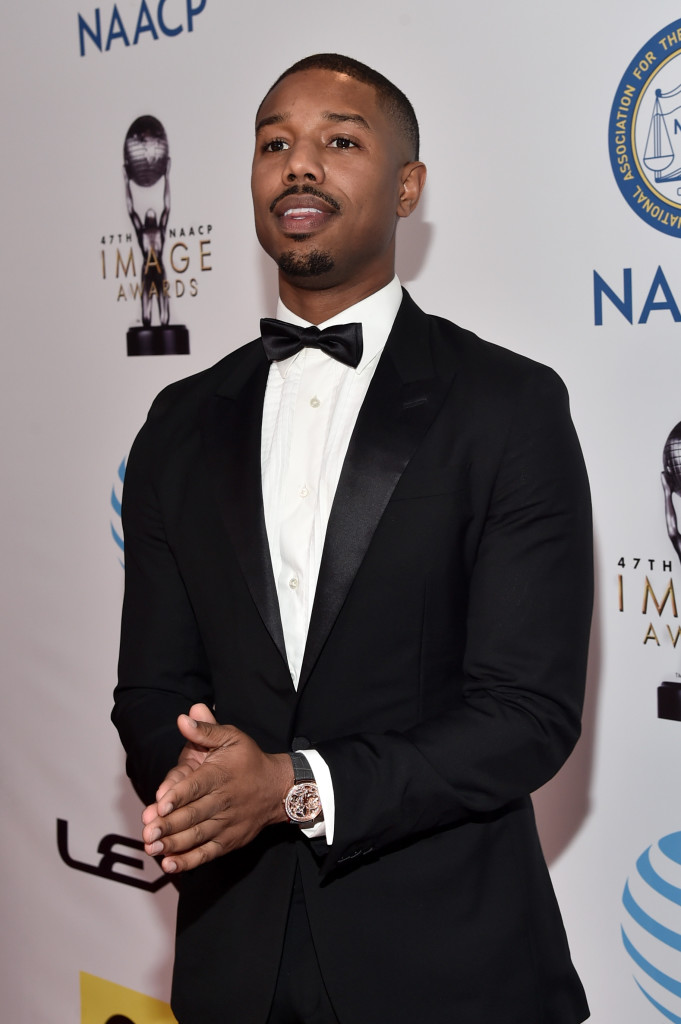 PASADENA, CA - FEBRUARY 05: Actor Michael B. Jordan attends the 47th NAACP Image Awards presented by TV One at Pasadena Civic Auditorium on February 5, 2016 in Pasadena, California. (Photo by Alberto E. Rodriguez/Getty Images for NAACP Image Awards)