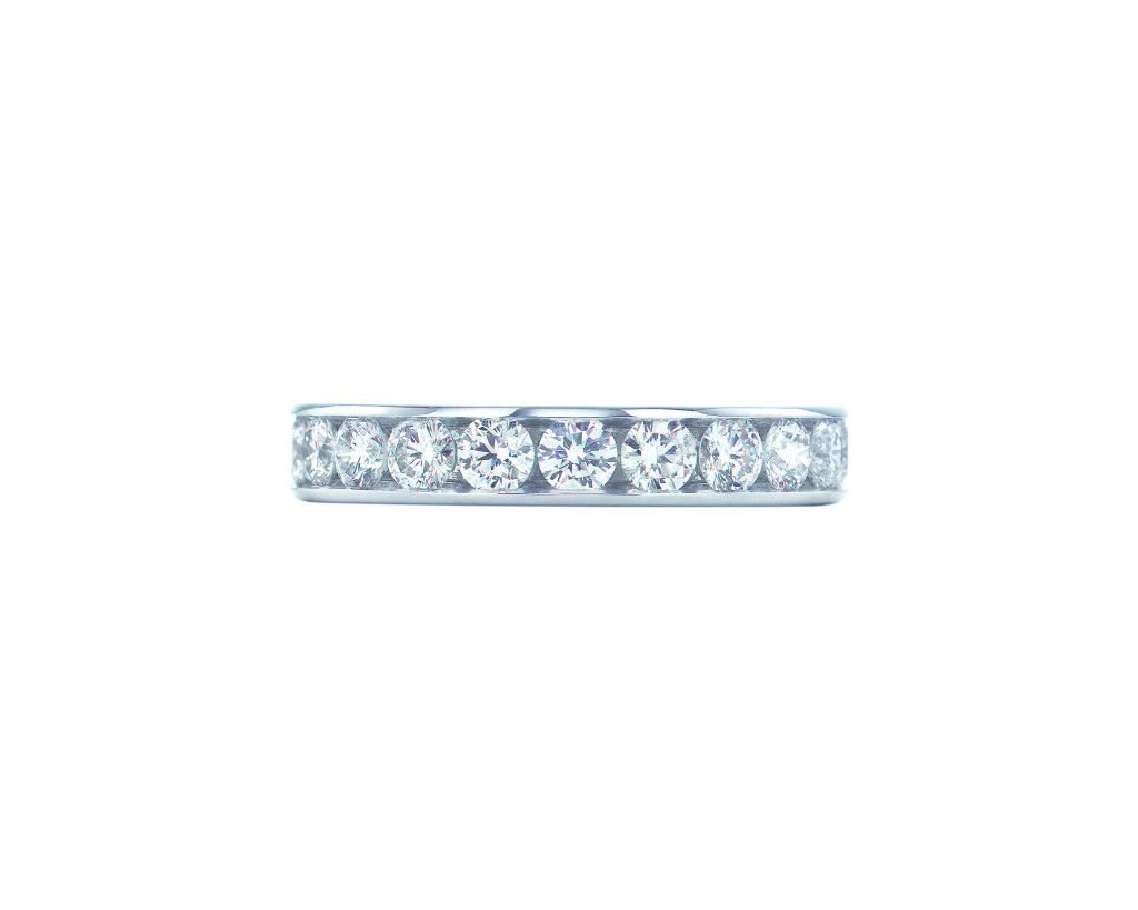 Tiffany Diamond Wedding Band in platinum with diamonds