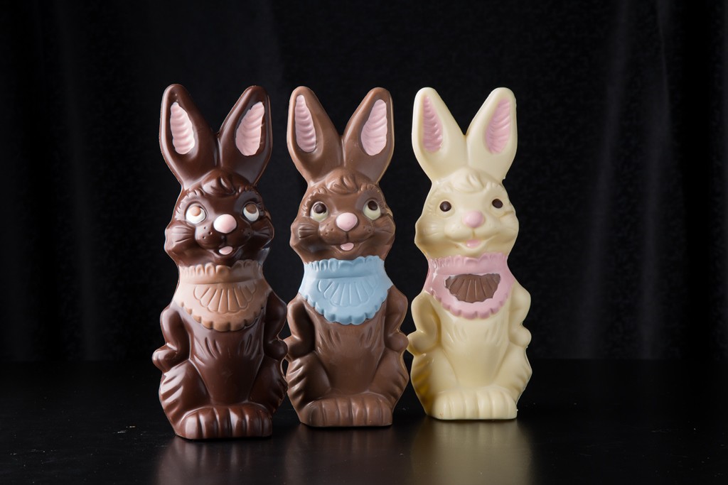 Chocolate Easter bunnies at Cafe Society