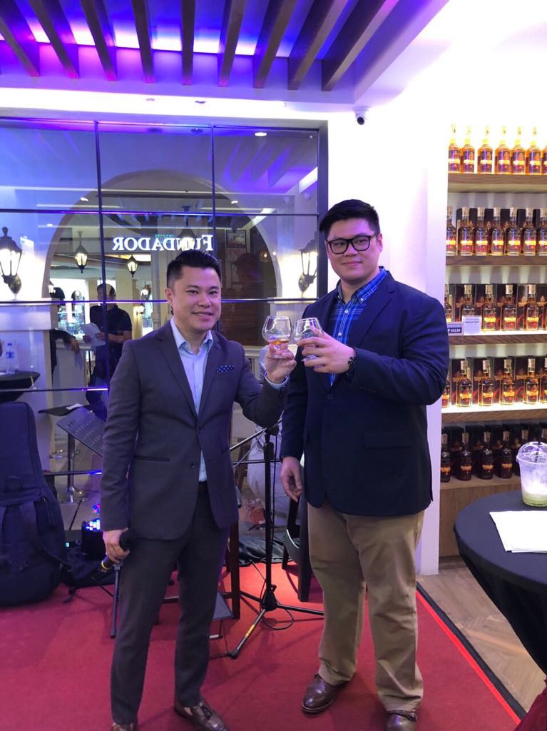 Megaworld first vice president Kevin Tan and Emperador Inc. executive director Kendrick Tan at the Fundador Café launch 
