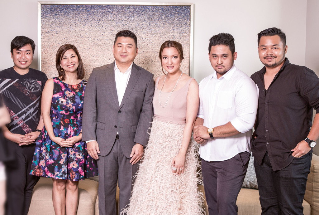 PeopleAsia's Jose Paolo dela Cruz, Joanne Rae Ramirez, Ramon Ruiz and stylist Roko Arceo with Dennis and Che Uy during the cover shoot