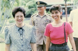 President Cory Aquino with the writer, Joanne Rae Ramirez