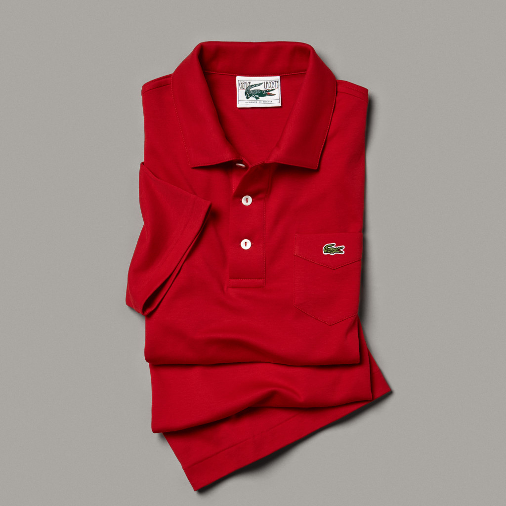 1930 re-edition Lacoste polo in red