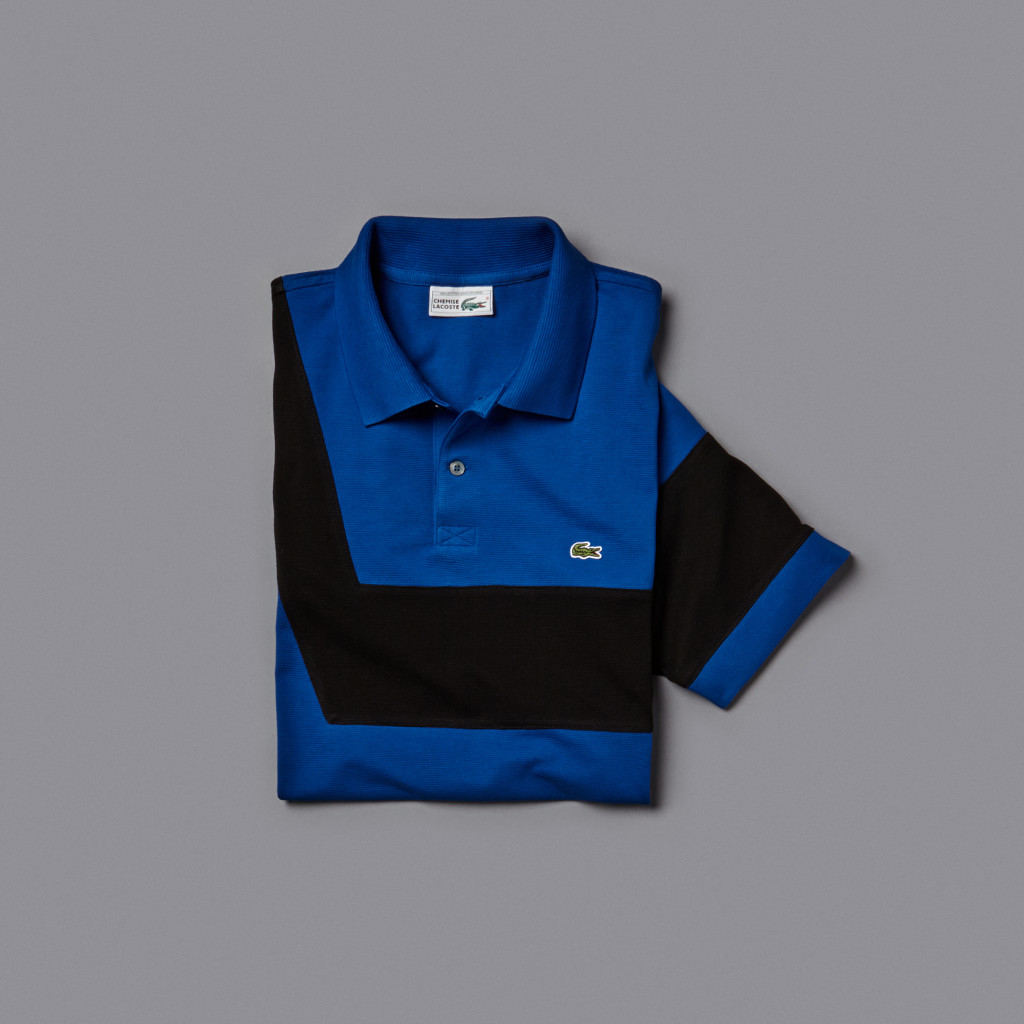 2000 re-edition Lacoste graphic polo in blue