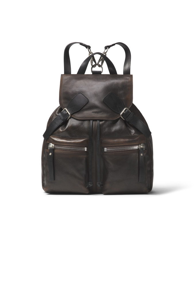 Michael Kors Mens Brown Leather Keith Backpack