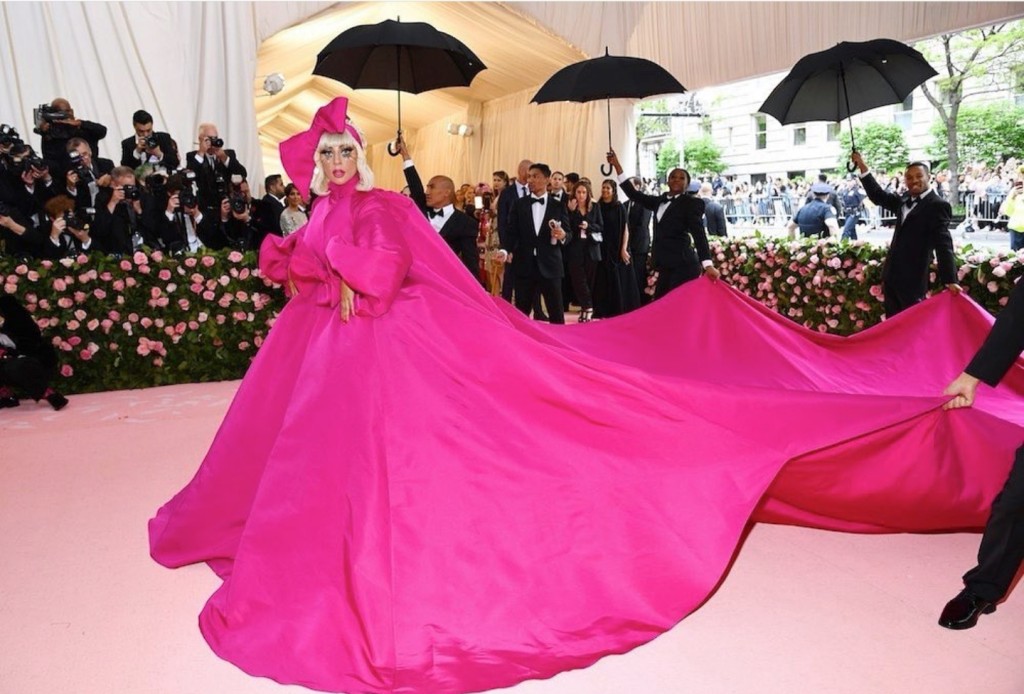 Lady Gaga in her Brandon Maxwell long gown