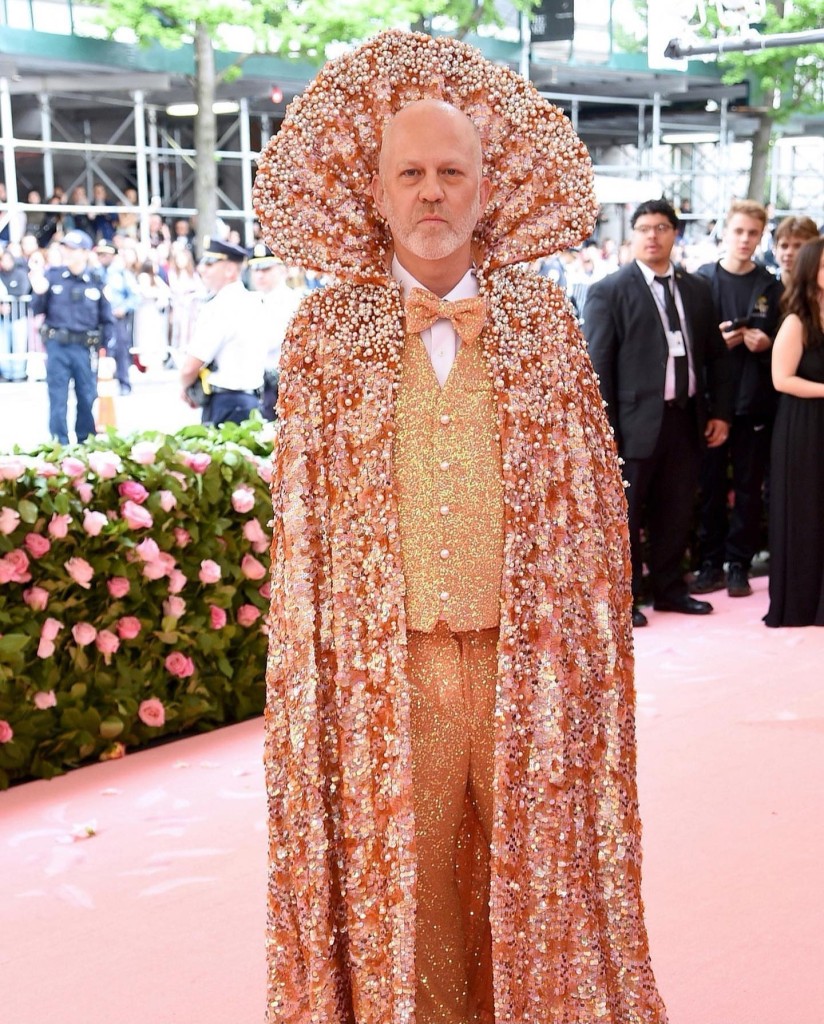 Ryan Murphy in his 100-pound pearl-encrusted cape