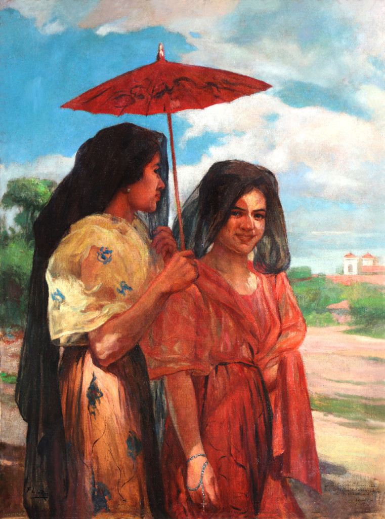 FABIAN DELA ROSA: “Dos Hermanas/(Two Sisters)" 1930 (a gift of fabled artist Fabian de la Rosa to Rafael Palma, journalist, patriot, and President of the University of the Philippines) 