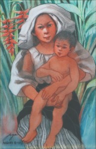 JOSE JOYA "Mother and Child," 1993 