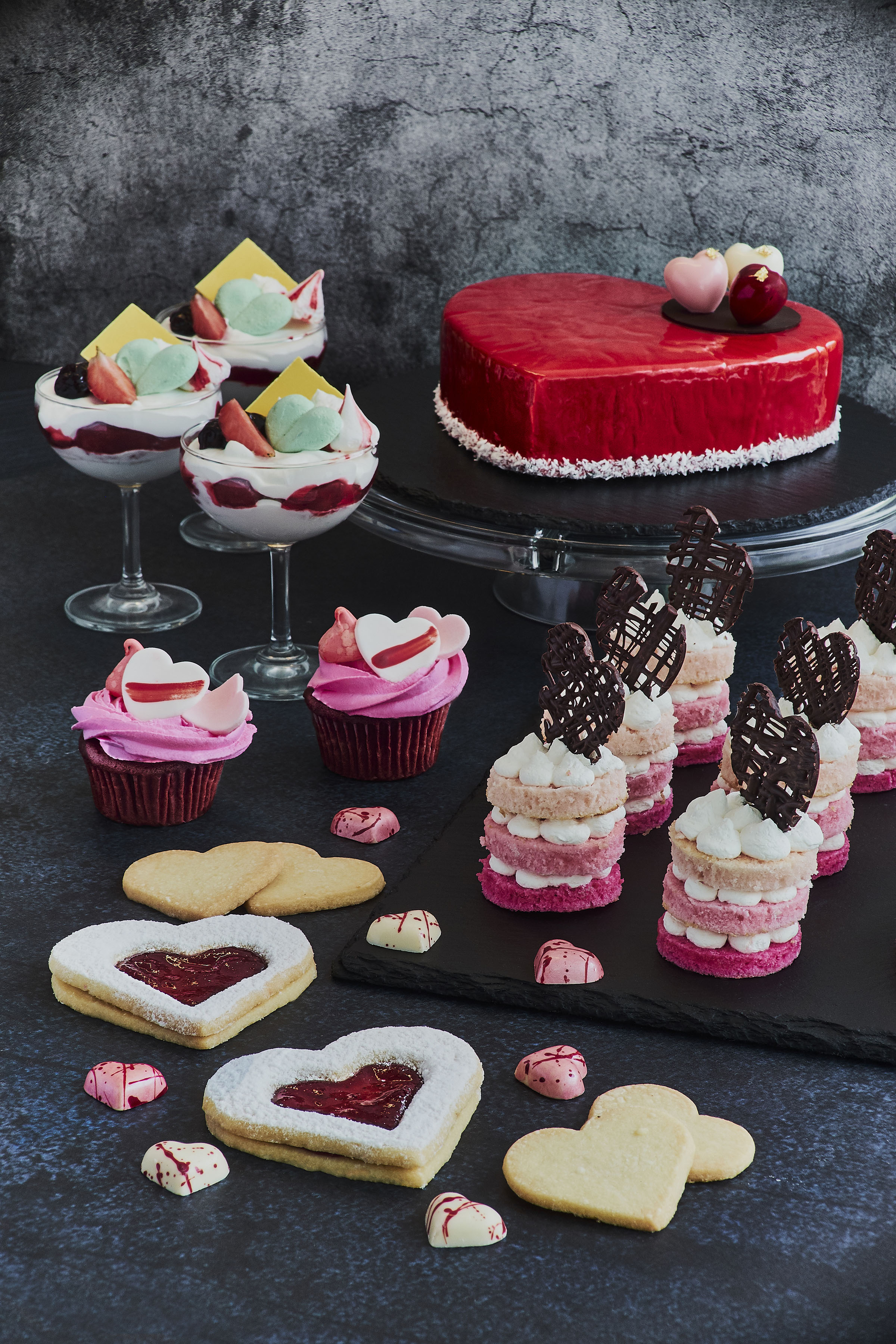 New World Makati Hotel's Valentine's Day buffet desserts at Cafe 1228.
