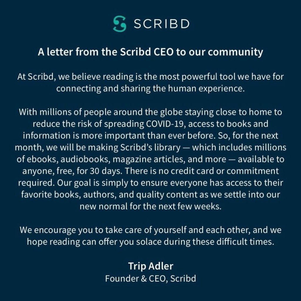 Photo from Scribd Founder & CEO Trip Adler's Facebook page