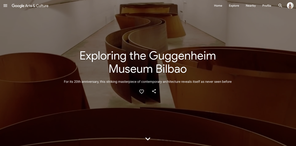 Take a virtual tour at Guggenheim Museum at Google Arts and Culture website