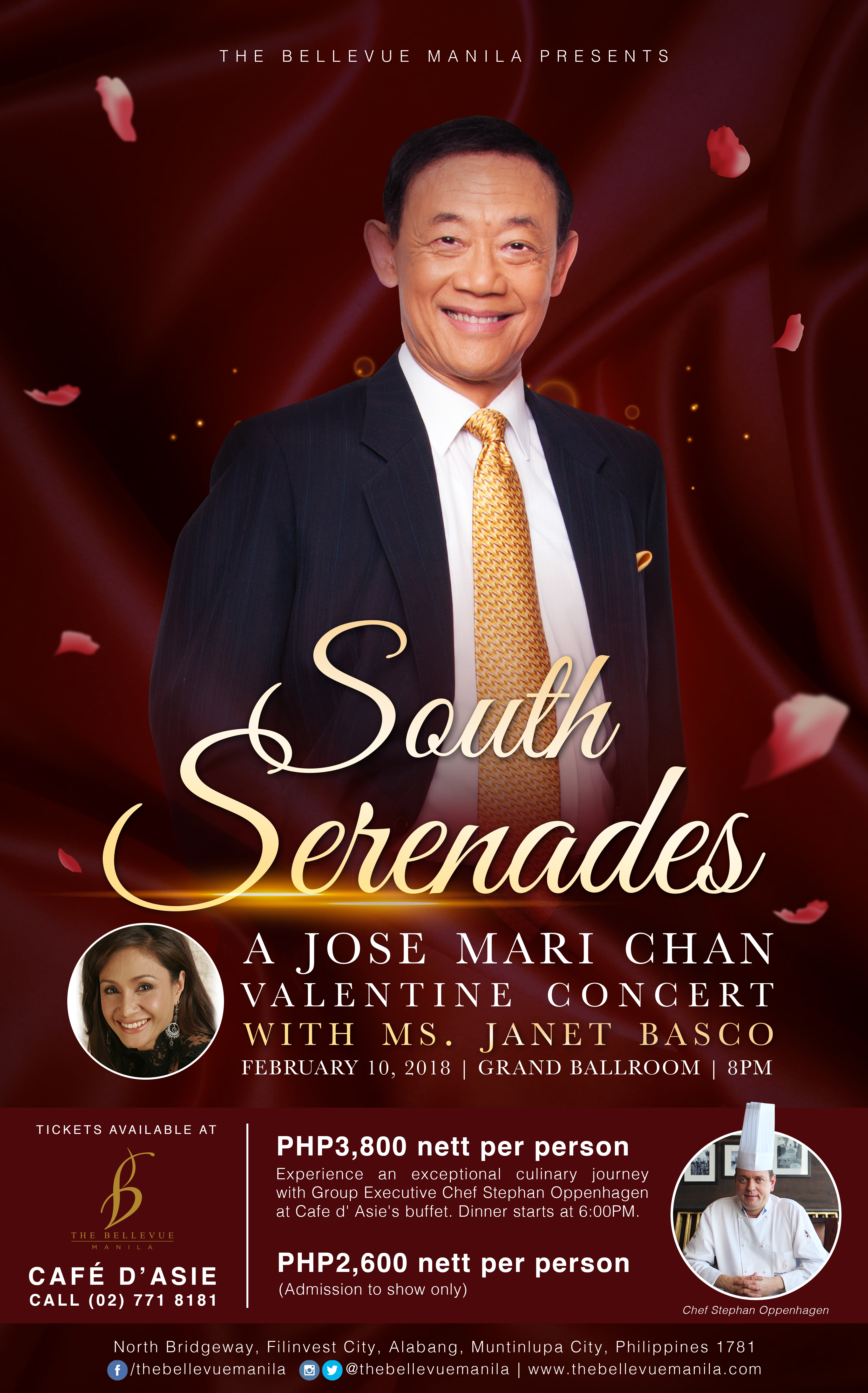 Jose Mari Chan will serenade the metro south with a Valentine’s concert