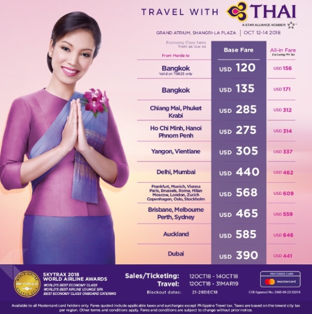 Ongoing THAI Travel Fair offers amazing deals