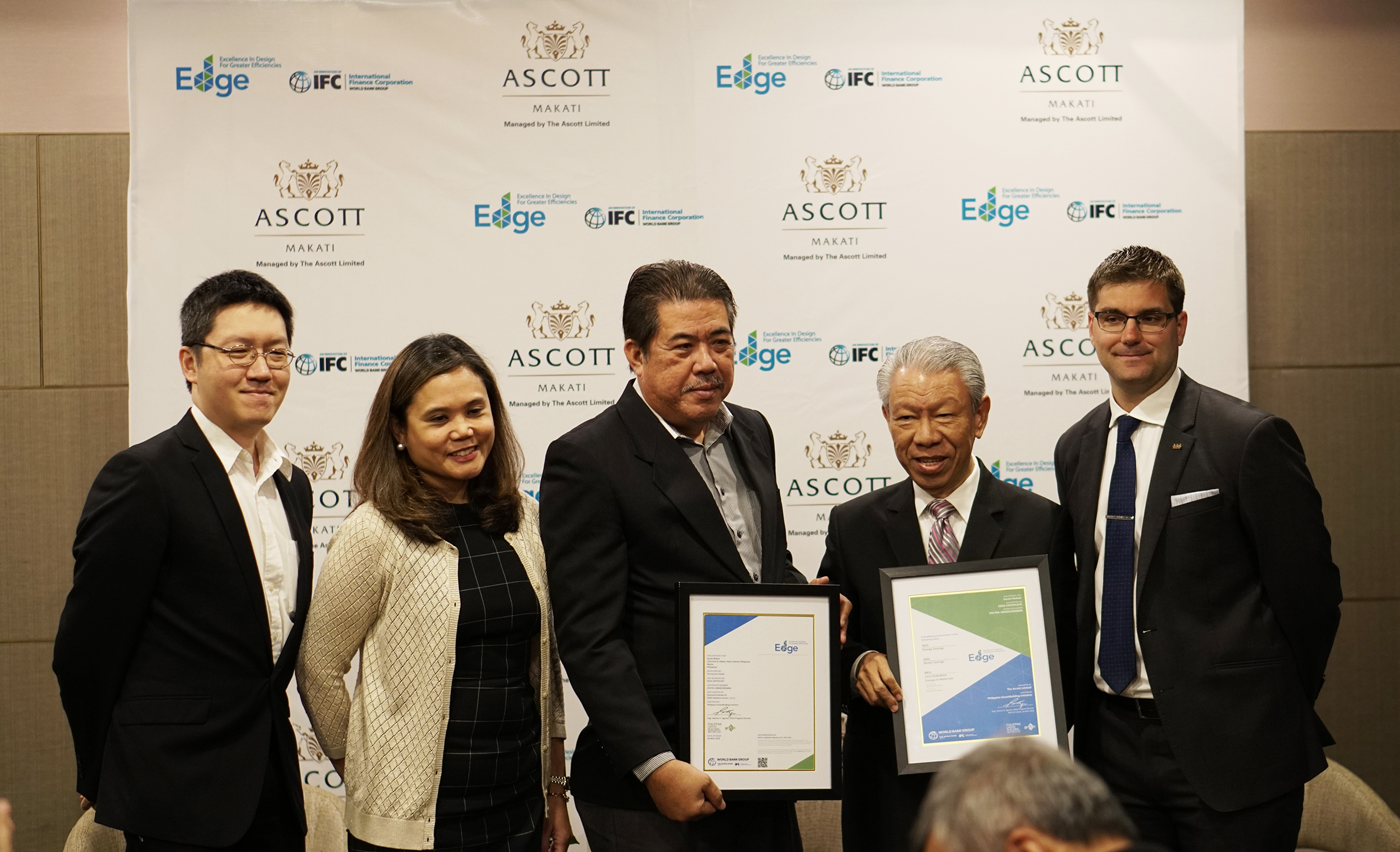 Ascott Makati receives an EDGE certification