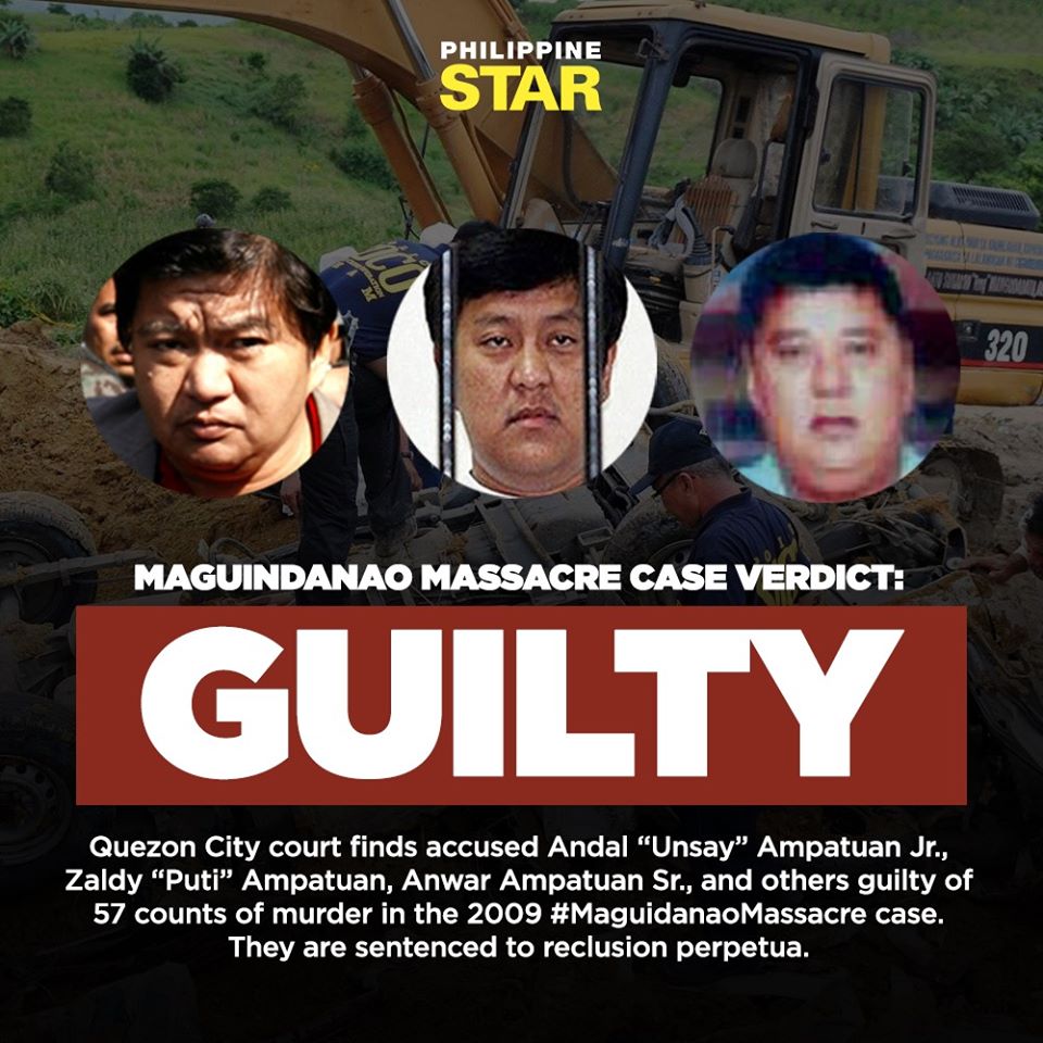 Massacre of the century ends in guilty verdict for Ampatuan brothers