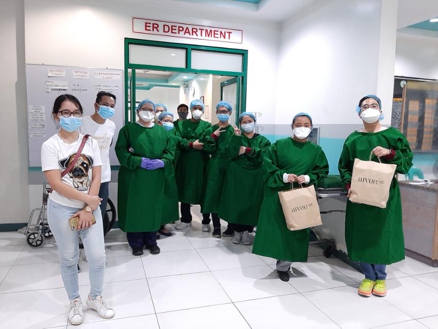 Aivee Group hands out PPE kits, food packs to several Metro Manila-based hospitals