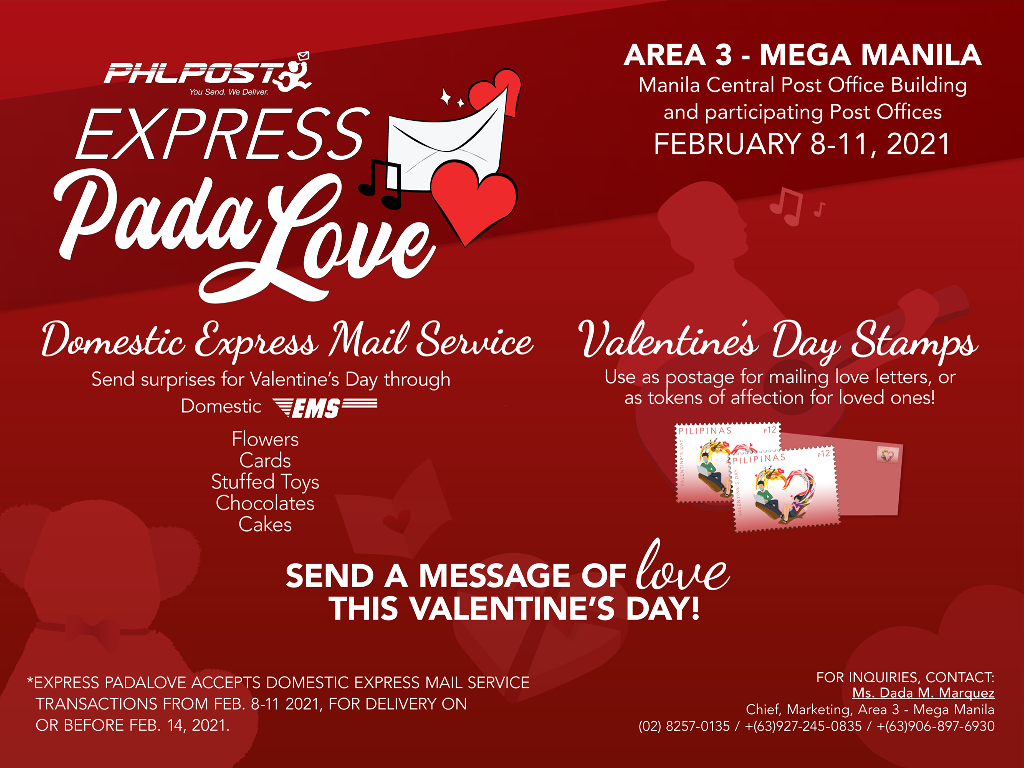 Valentine’s Day gift-giving made easy with PHLPost’s “Express Pada-Love”