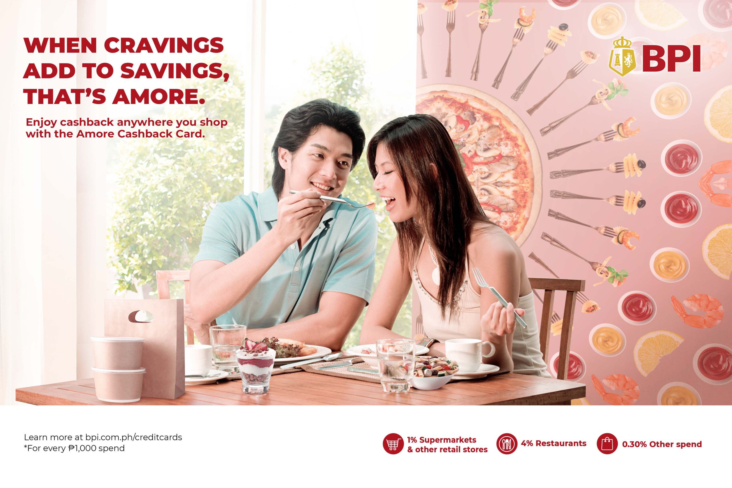 More cashback awaits with BPI Amore credit card