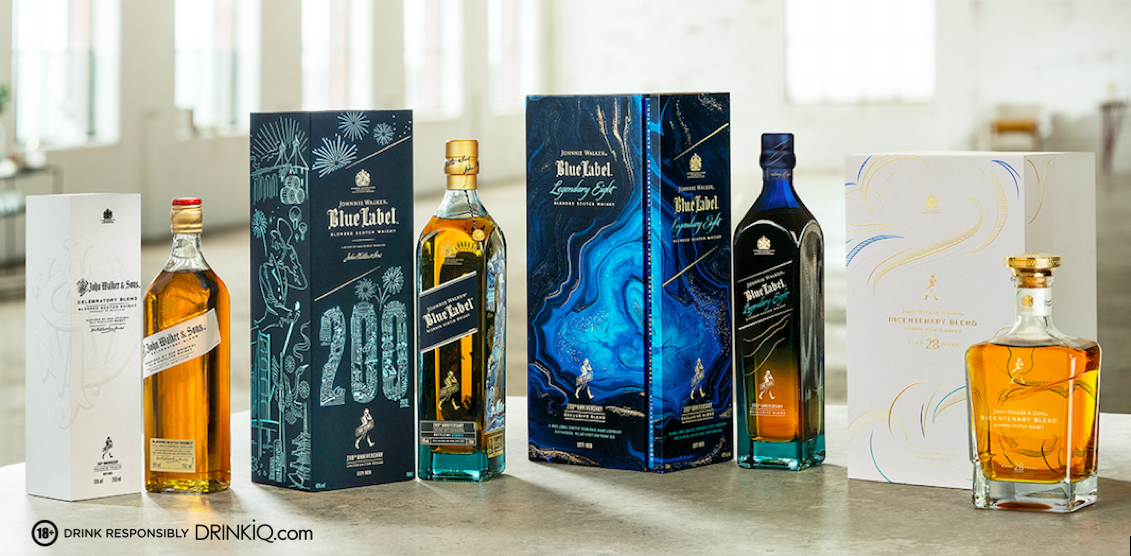 Johnnie Walker marks 200th year with rare, limited-edition bottles