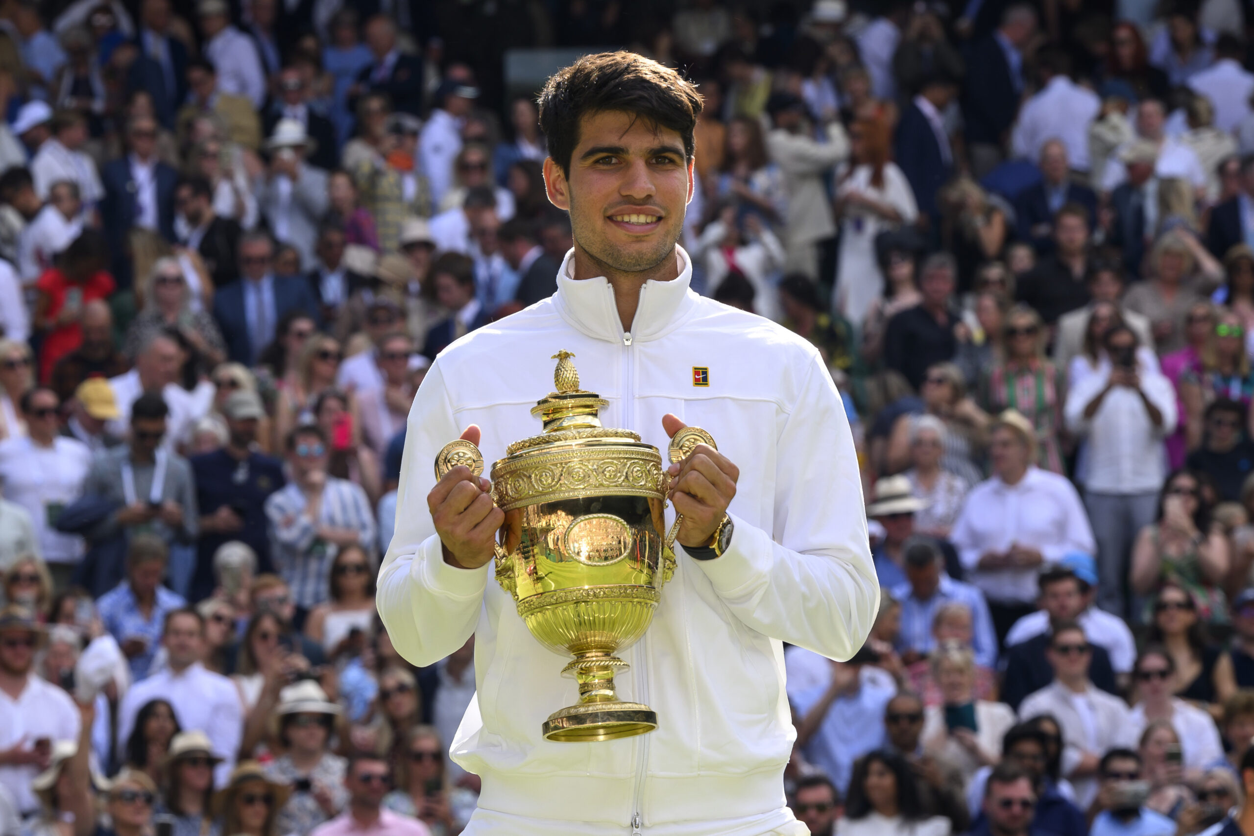 Two-time Wimbledon champ Carlos Alcaraz and his Rolex Daytona