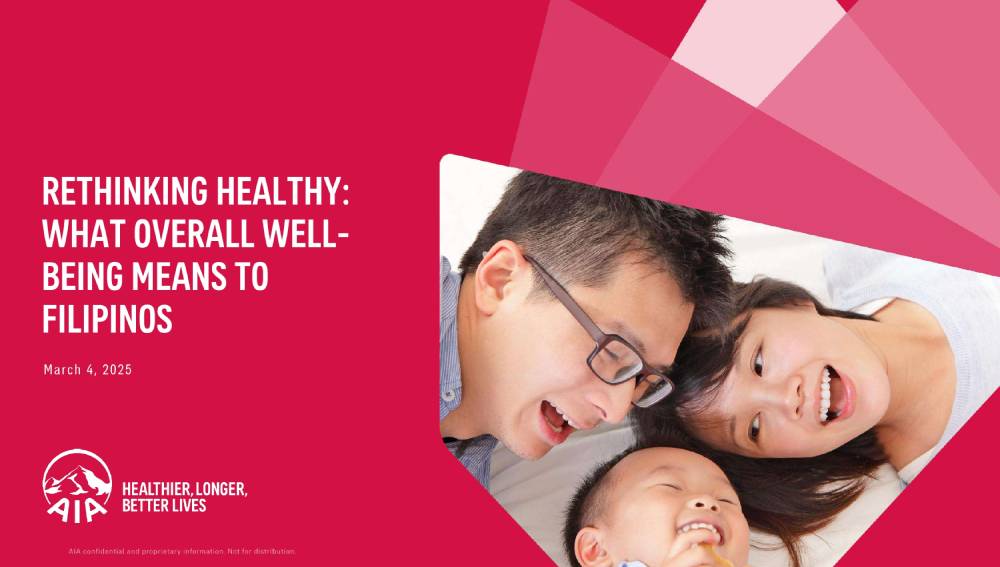 AIA Philippines launches ‘Rethink Healthy,’ unveils study on Filipino well-being